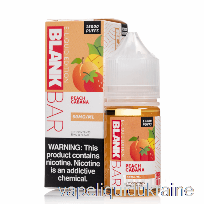 Vape Ukraine Peach Cabana - BLANK BAR Salts - 30mL 35mg